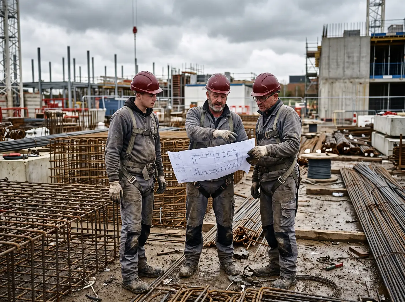 Das Fatobau-Team auf der Baustelle